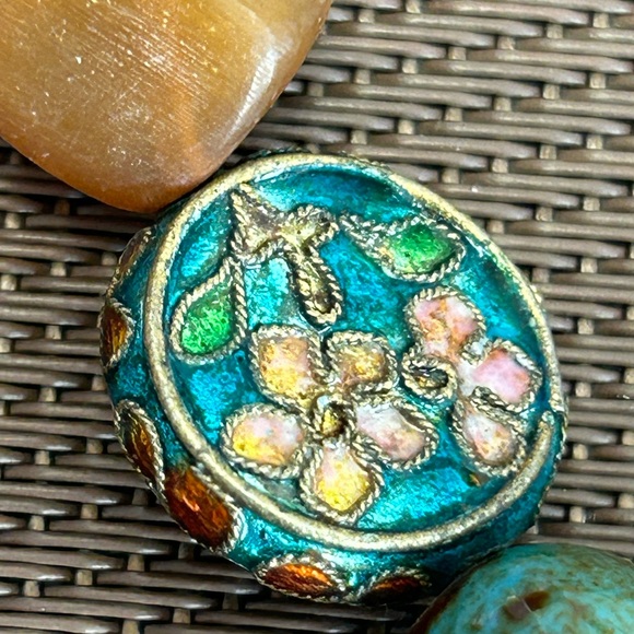 #88 Vintage One Of A Kind Necklace, Unique Jasper,Carnelian,Larimar,Turquoise! - Picture 8 of 12